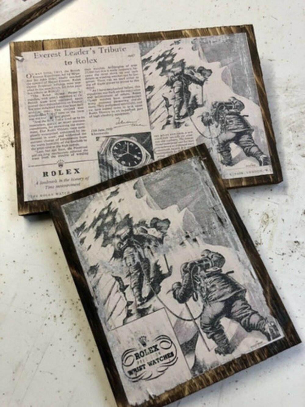 1953 Mt Everest Climb - newspaper article images Edmond Hillary art work rolex